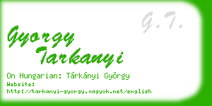 gyorgy tarkanyi business card