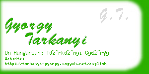 gyorgy tarkanyi business card